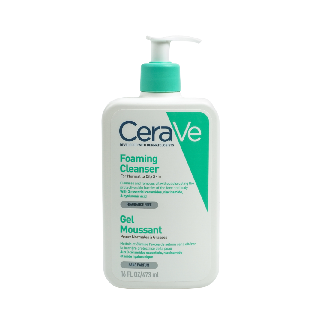 Cerave Foaming Cleanser for Normal to Oily Skin with Hyaluronic Acid - 236ml | سيرافي غسول رغوي للبشرة العادية والدهنية - 236 مل