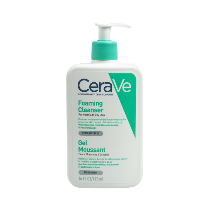 Cerave Foaming Cleanser for Normal to Oily Skin with Hyaluronic Acid - 236ml | سيرافي غسول رغوي للبشرة العادية والدهنية - 236 مل