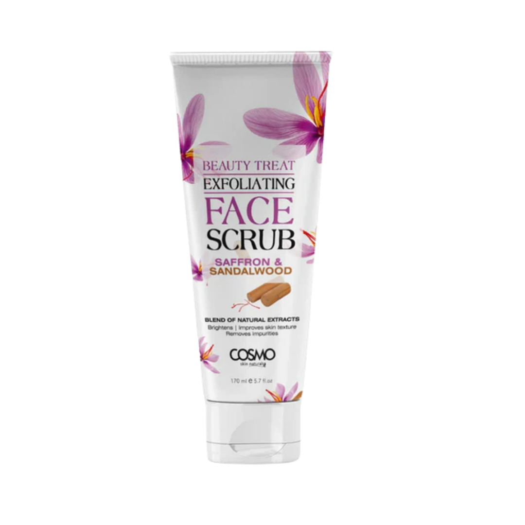 COSMO Face Scrub Saffron & Sandalwood - 170ml | كوزمو مقشر للوجه بالزعفران و خشب الصندل - 170 مل