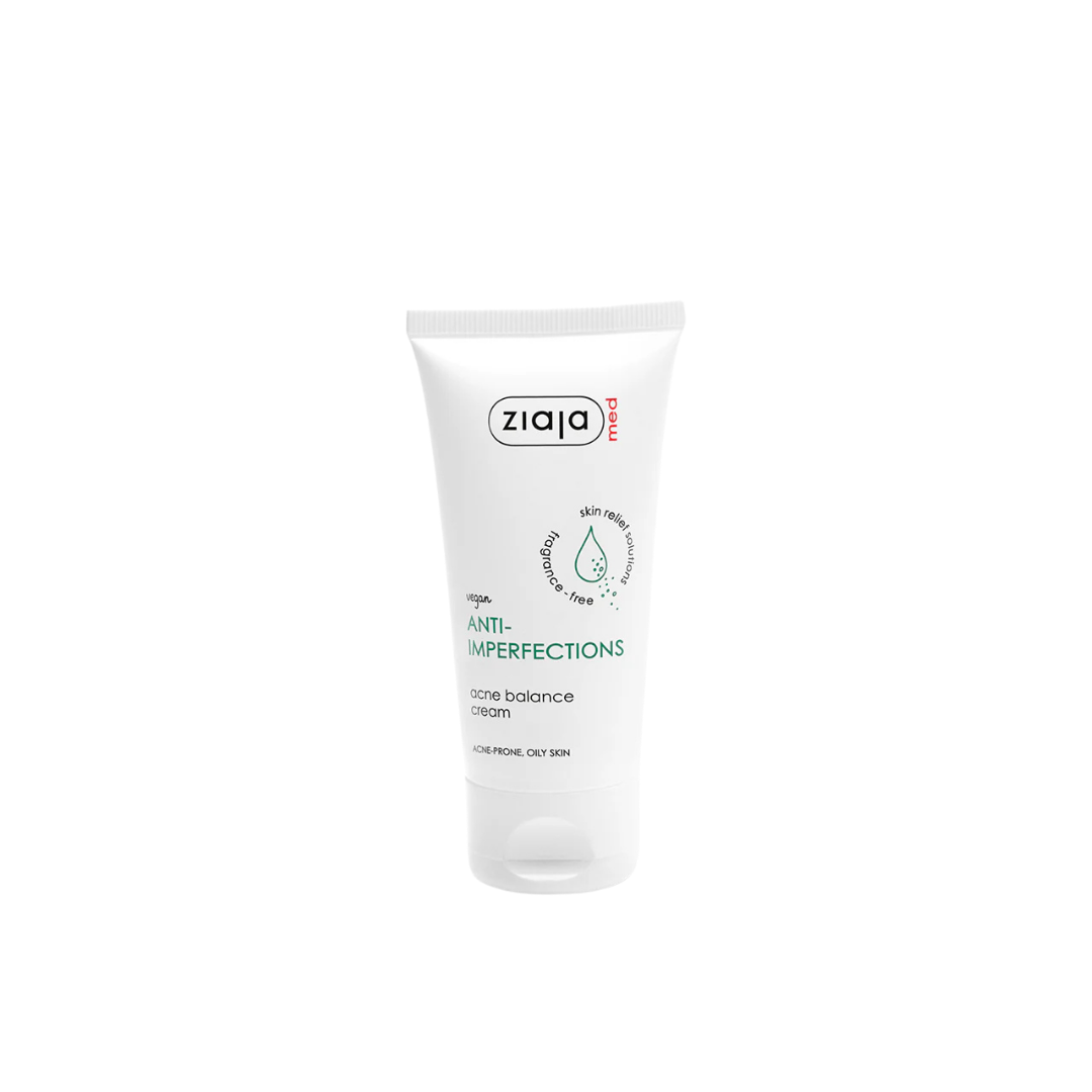 ziaja Anti-Imperfections Dermatological Formula Acne Balance Cream - 50ml | جايا خفيف مضاد لحب الشباب للمراهقين والبالغين - 50 مل