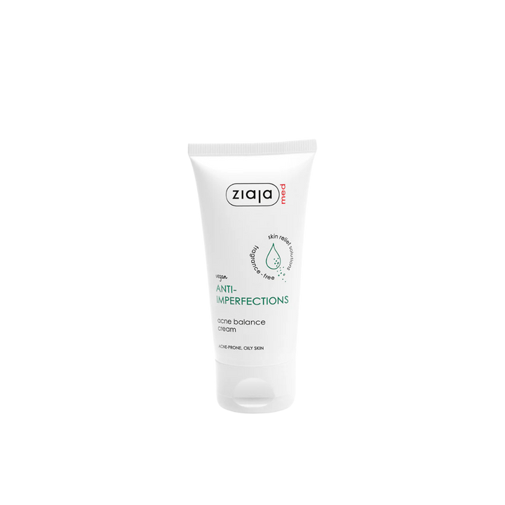 ziaja Anti-Imperfections Dermatological Formula Acne Balance Cream - 50ml | جايا خفيف مضاد لحب الشباب للمراهقين والبالغين - 50 مل