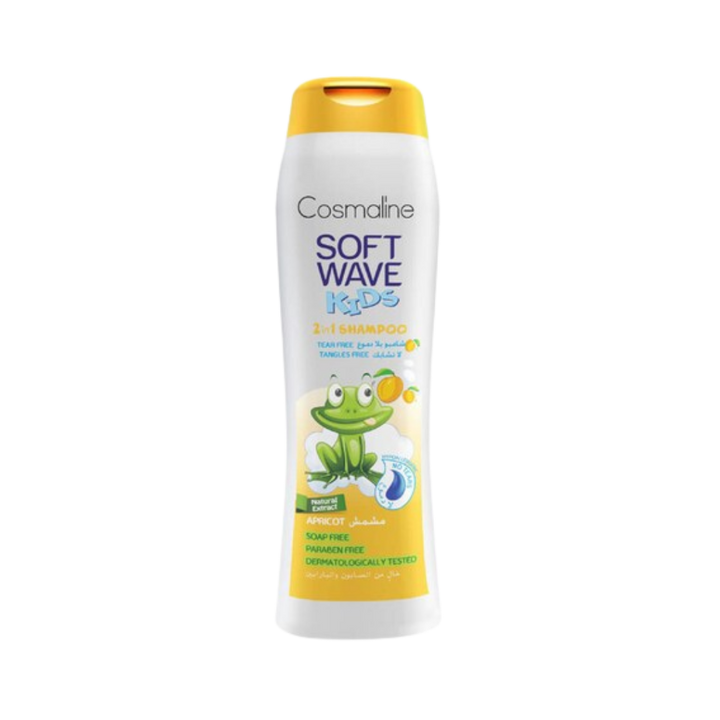 Cosmaline Soft Wave Apricot Tear Free Shampoo Kids - 400ml | شامبو سوفت ويف بالمشمش للأطفال بدون دموع  من كوزمولاين  400 مل
