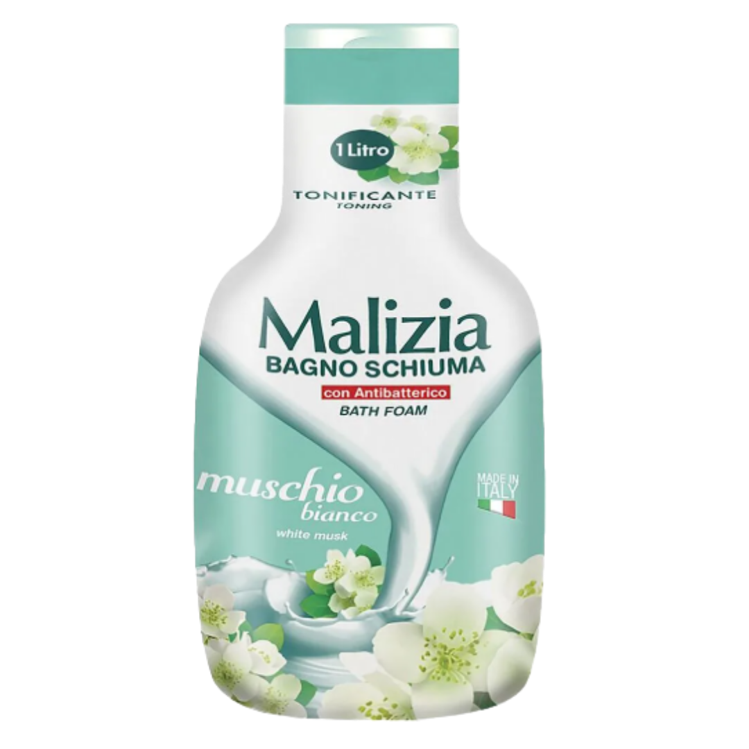 Malizia White Musk With Antibactreial - 1L | ماليزيا جل استحمام بالمسك الأبيض و مضاد بكتيريا - 1 لتر
