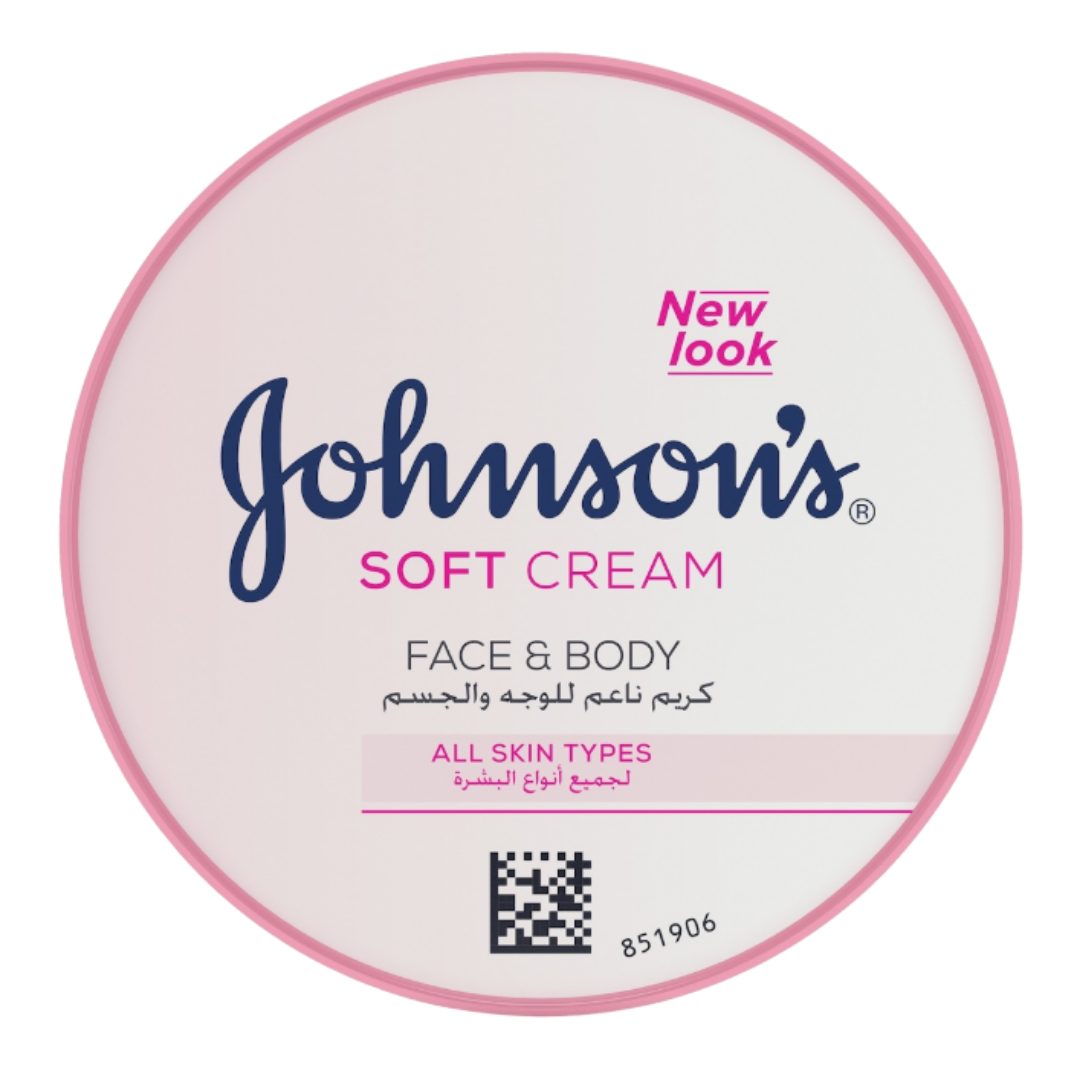 Johnson's Soft Cream Face & Body All Skin Types - 200ml | جونسون كريم المرطّب 24 ساعة - 200 مل