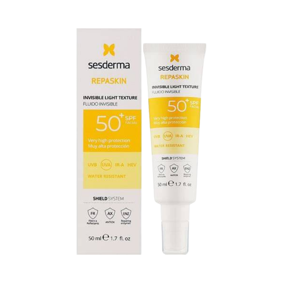 Sesderma Repaskin Invisible Light Texture  50SPF - 50ml | سيسديرما واقي شمسي سائل spf50+ - 50 مل