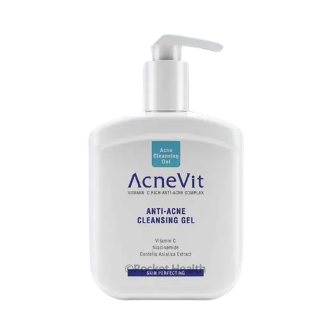 AcneVit Anti-Acne Cleansing Gel - 200ml | اكني فيت غسول مضاد لحب الشباب واثارة  بالنيسنمايد وفيتامين سي  والسينتيلا - 200 مل
