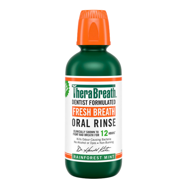 Thera Breath Fresh Breath Oral Rinse Rainforest Mint - 473ml | ثيرا بريث رين فوريست بالنعناع - 473 مل