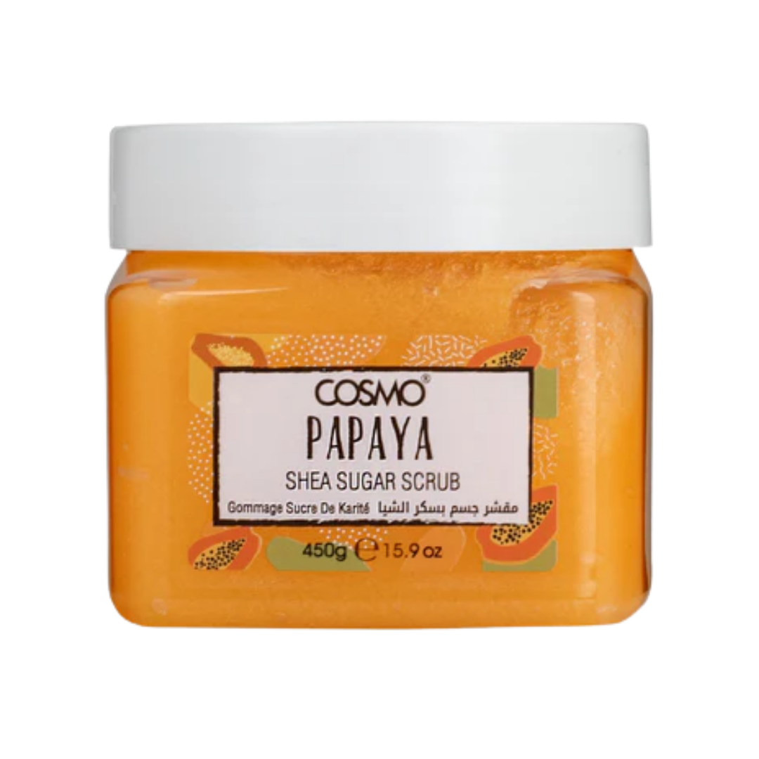 COSMO Papaya Shea Sugar Scrub - 450g | كوزمو مقشر الجسم بالسكر و زبدة الشيا و البابايا - 450 غرام