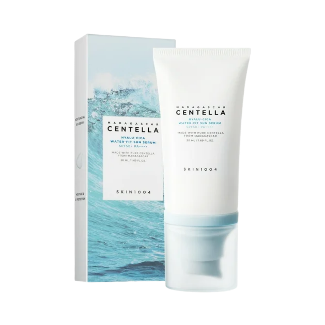 SKIN1004 Madagascar Centella Hyalu-Cica Water-Fit Sun Serum spf 50  - 50ml | سكين1004 واقي شمسي بقوام مائي spf5- - 50 مل