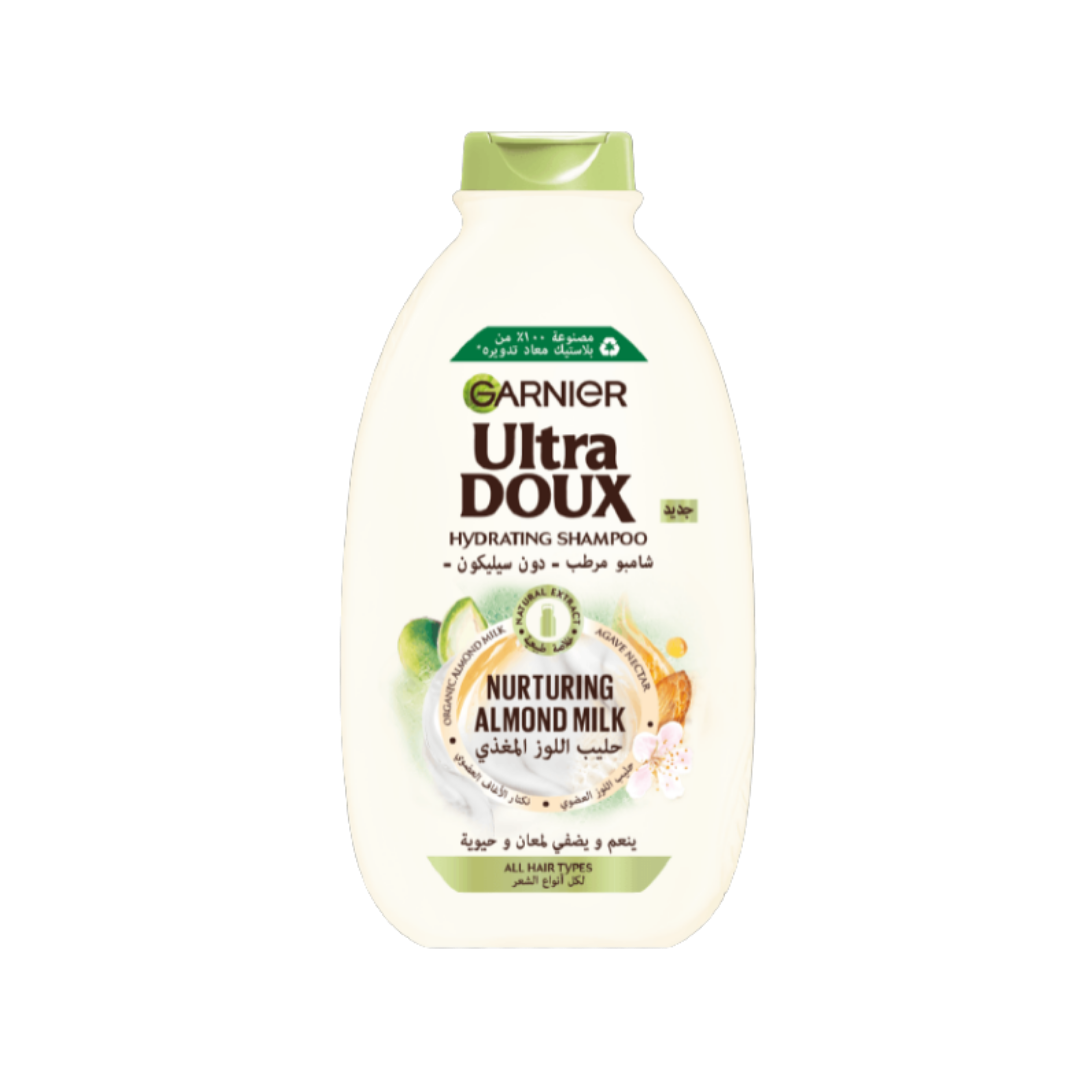 Garnier Ultra Doux Almond Milk Hydrating Shampoo - 400ml |غارنييه شامبو مرطب بحليب اللوز - 400 مل