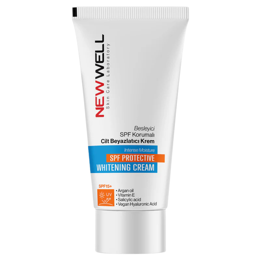 NEW WELL SPF Protective Whitening Cream - 50ml | نيو ويل كريم تفتيح الوجه spf15 - 50 مل