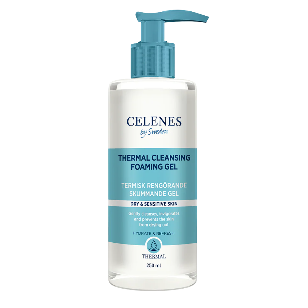 Celenes Thermal Cleansing Foaming Gel – Dry And Sensitive Skin - 250ml | سيلينس غسول جيل رغوي للبشرة الجافة والحساسة - 250 مل