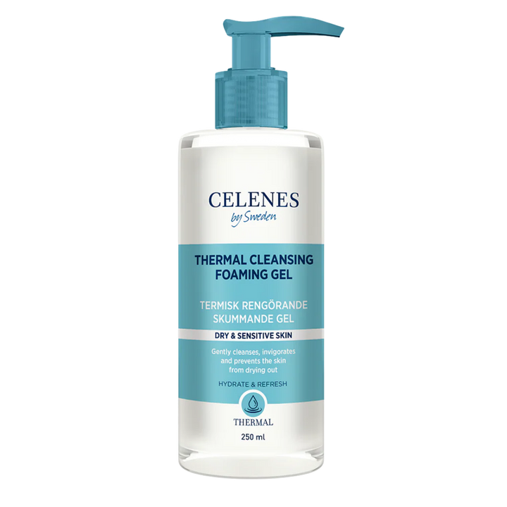 Celenes Thermal Cleansing Foaming Gel – Dry And Sensitive Skin - 250ml | سيلينس غسول جيل رغوي للبشرة الجافة والحساسة - 250 مل