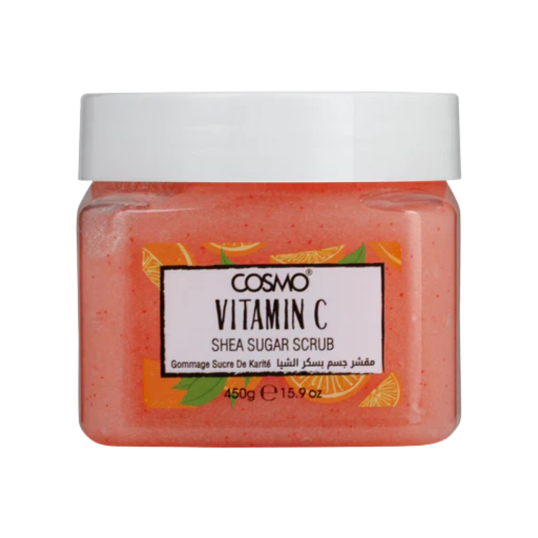 COSMO Vitamin C Shea Sugar Scrub- 450g | كوزمو مقشر الجسم بالسكر و فيتامين سي و الشيا - 450 غرام