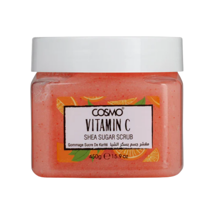 COSMO Vitamin C Shea Sugar Scrub- 450g | كوزمو مقشر الجسم بالسكر و فيتامين سي و الشيا - 450 غرام