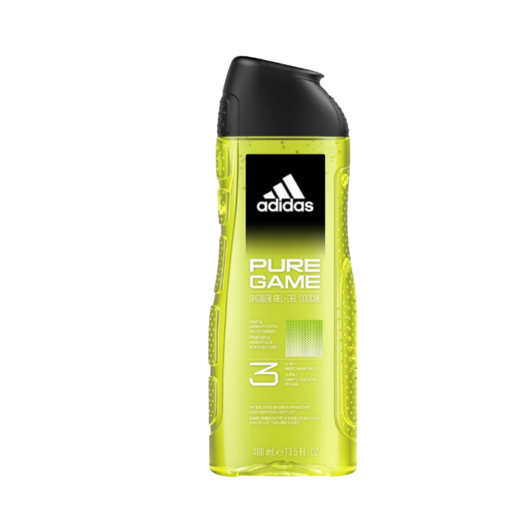 adidas Pure Game Shower Gel - 400ml | اديداس جل استحمام 3 في 1 للرجال - 400 مل