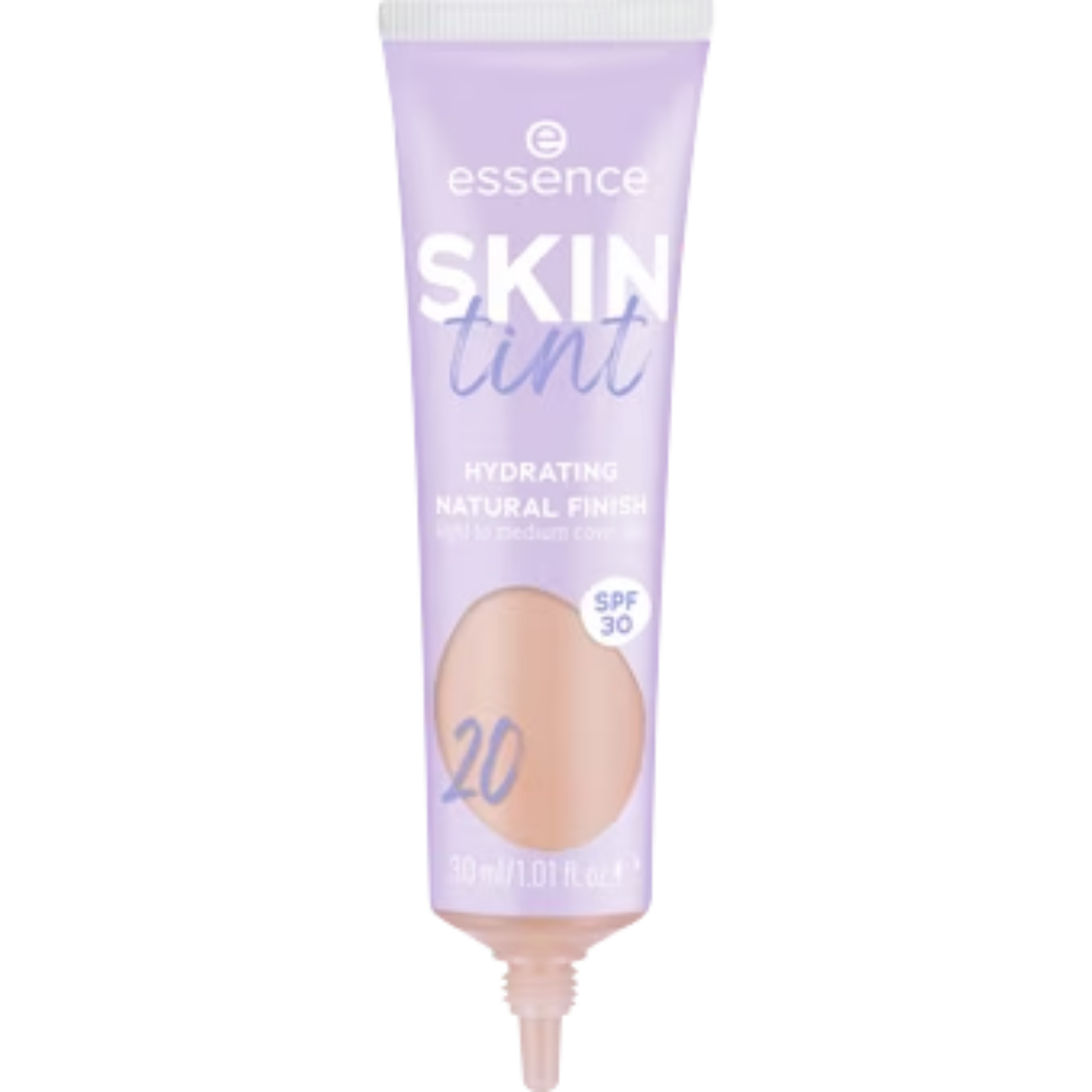 Essence Skin Tint Hydrating Natural Finish - 30ml | ايسنس كريم أساس خفيف مع حماية من الشمس - 30 مل