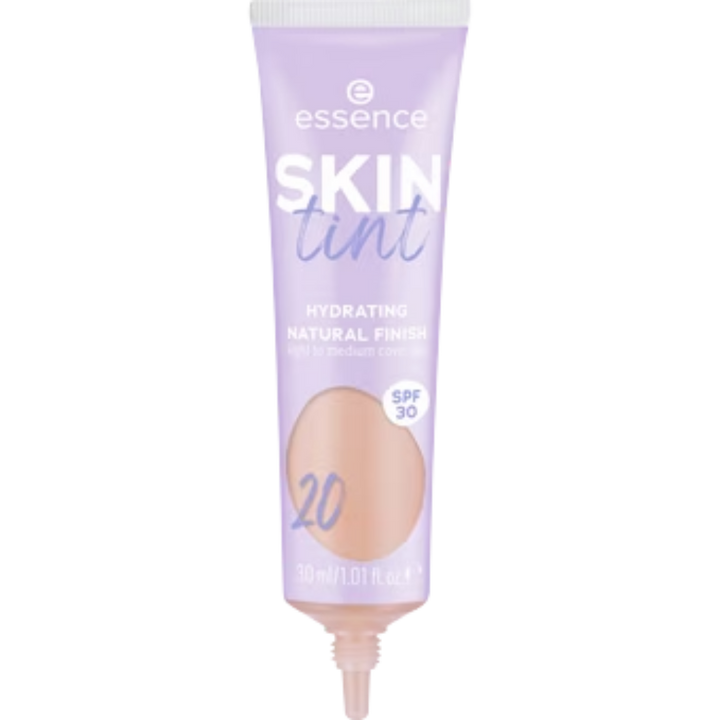 Essence Skin Tint Hydrating Natural Finish - 30ml | ايسنس كريم أساس خفيف مع حماية من الشمس - 30 مل