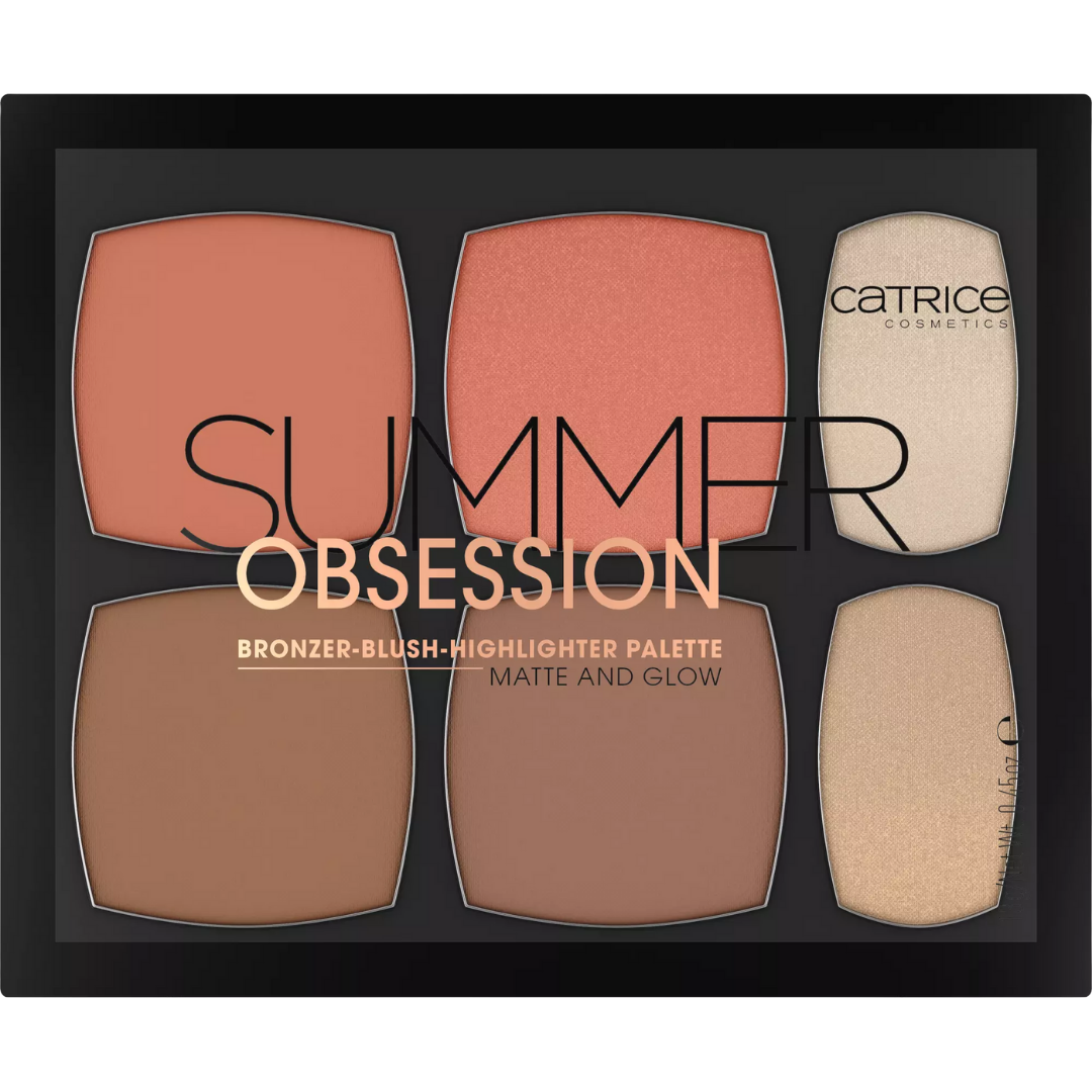 Catrice Summer Obsession 010 Palette Matte and Glow | كاتريس باليت ألوان الصيف للوجه بلاش , برونزر و هايلايتر