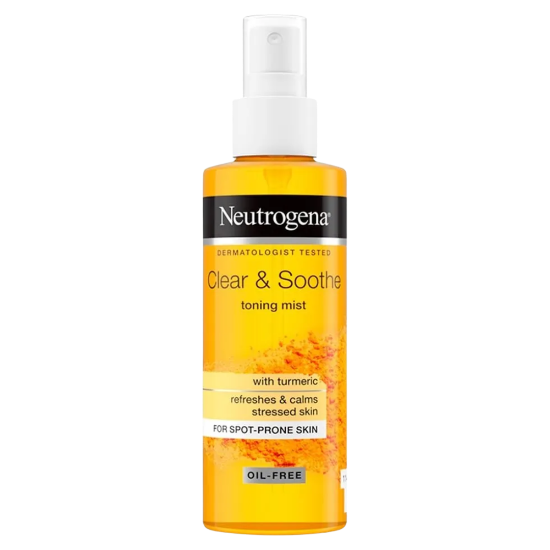 Neutrogena Soothing Clear Mist Toner With Turmeric - 125ml | نتروجينا تونر مهدئ للبشرة بالكركم - 125 مل