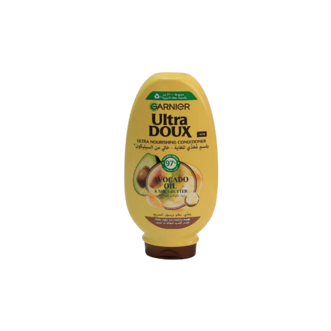 Garnier Ultra Doux Avocado Oil & Shea Butter Conditioner - 360ml | غارنييه بلسم زيت الأفوكادو و زبدة الشيا - 360 مل