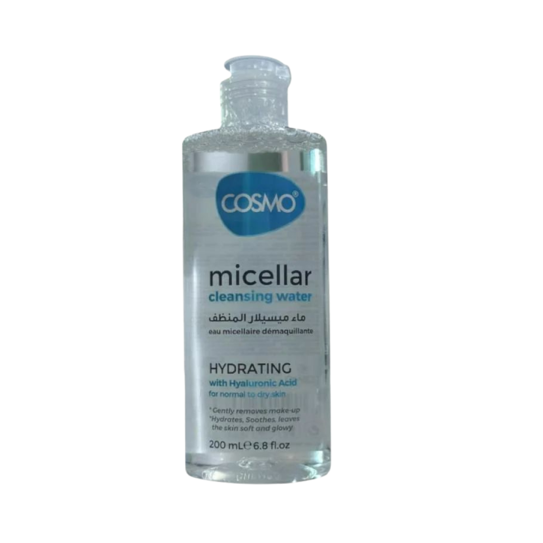 Cosmo Micellar Cleansing Water Hydrating -500ml | كوزمو  ميسيلار المنظّفة والمرطّبة – 500 مل