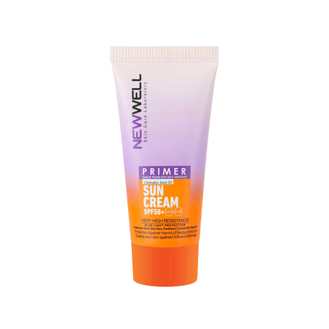 NEW WELL Primer Suncream Very High Resistance - 50g | نيو ويل برايمر + واقي شمس spf50 - 50 غرام