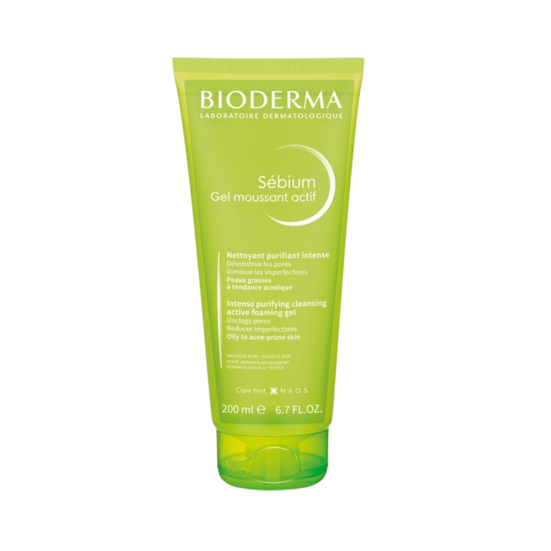 BIODERMA Sebium Gel Moussant Actif - 200ml | بيوديرما غسول جل للوجه - ٢٠٠ مل