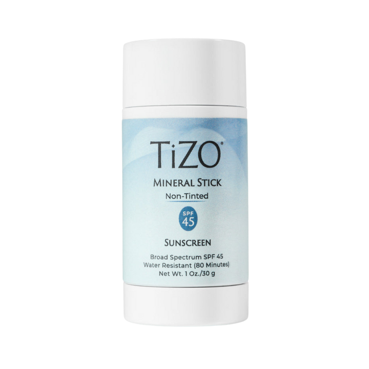 Tizo Mineral Stick Non-Tinted SPF 45 - 30g  | تايزو ستيك واقي شمسي معدني بدون لون مع عامل حماية من الشمس 45 - 30 غرام
