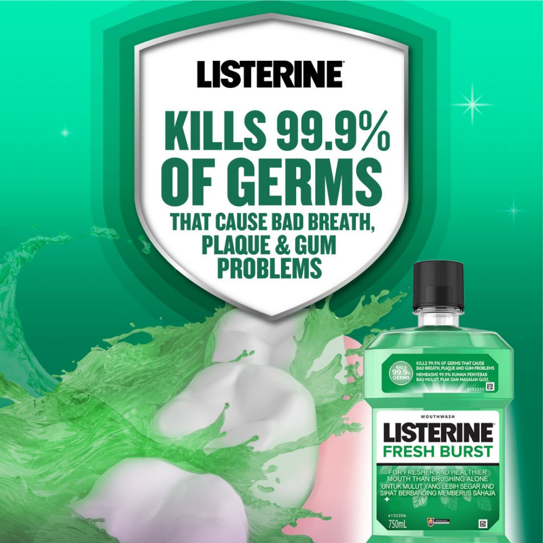 Listerine Daily MouthWash Fresh Brust - 500ml | ليسترين غسول للفم - 500 مل