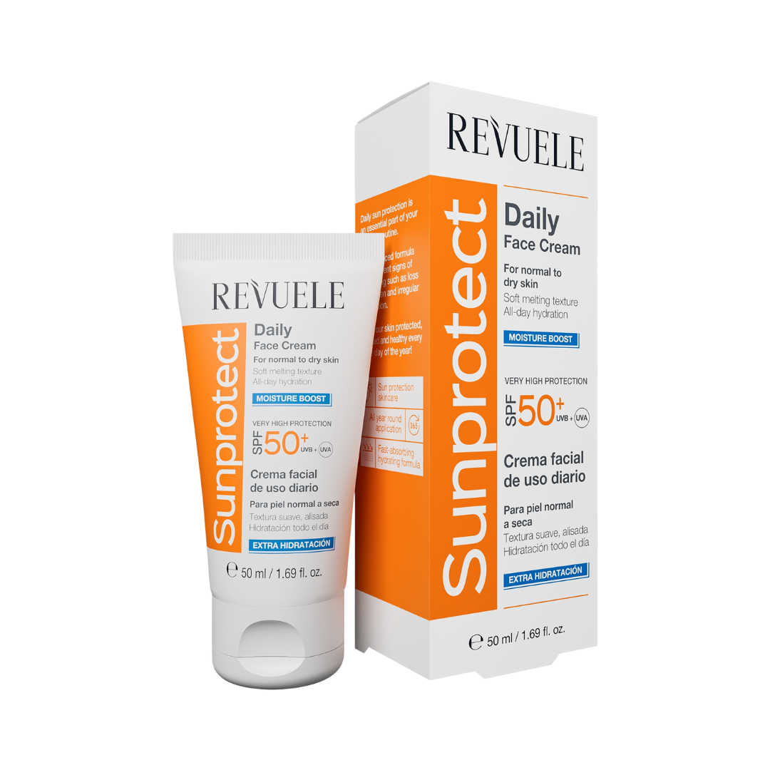 Revuele Sunprotect Moisture Boost Face Cream SPF 50+ - 50ml | ريفويل واقي شمس للبشرة الجافة - 50 مل