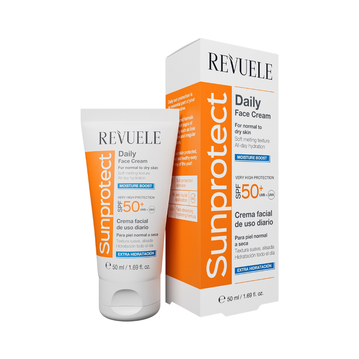 Revuele Sunprotect Moisture Boost Face Cream SPF 50+ - 50ml | ريفويل واقي شمس للبشرة الجافة - 50 مل