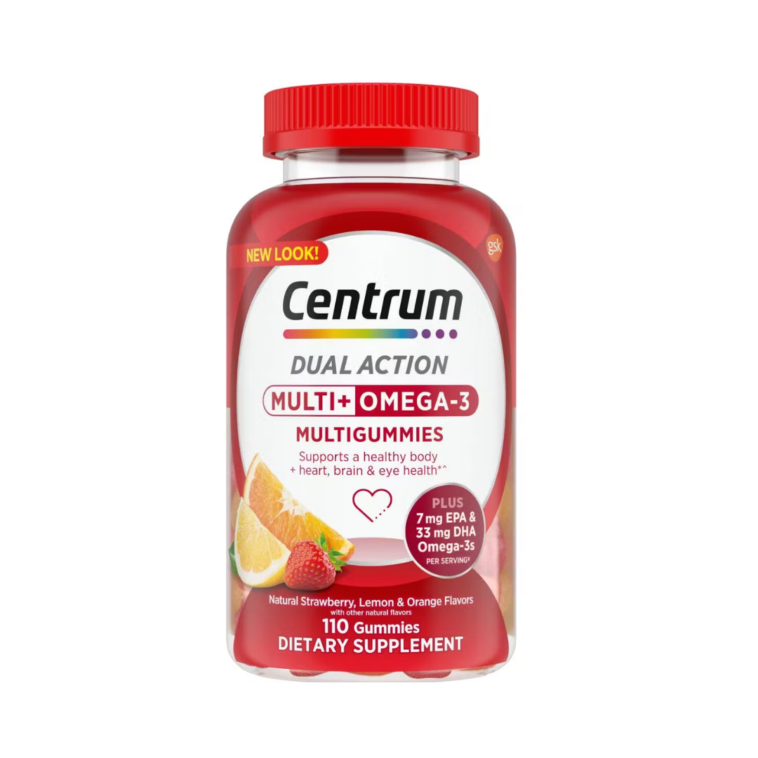 Centrum Multi + Omega-3 Multigummies - 110gummies | سينتروم فيتامينات متعددة+أوميغا - 110 غاميز