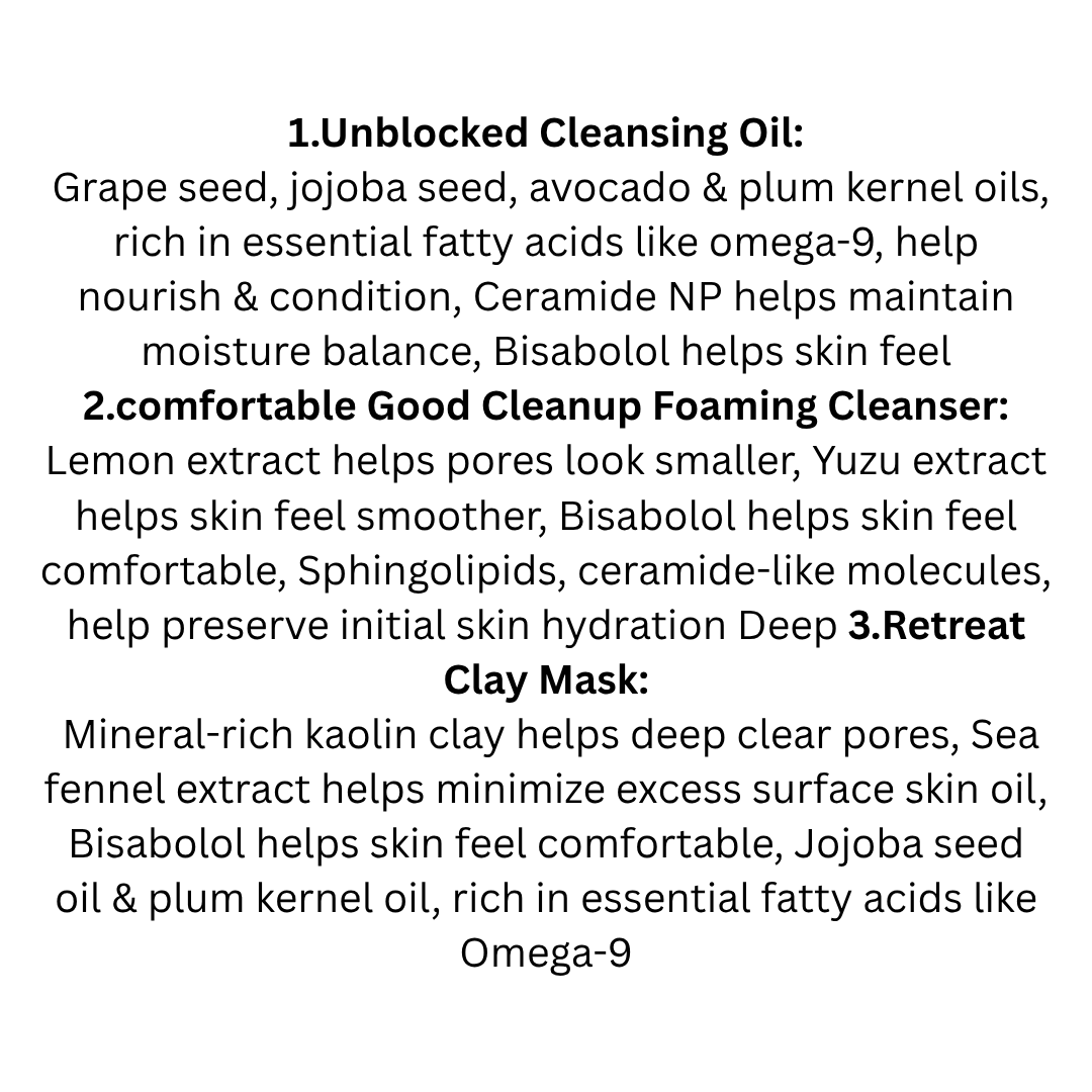 BENEFIT The Clear Necessities Mini Pores Cleansers & Mask - 3 pieces | بنفت المجموعة المصغرة لتنظيف المسلم - 3 قطع
