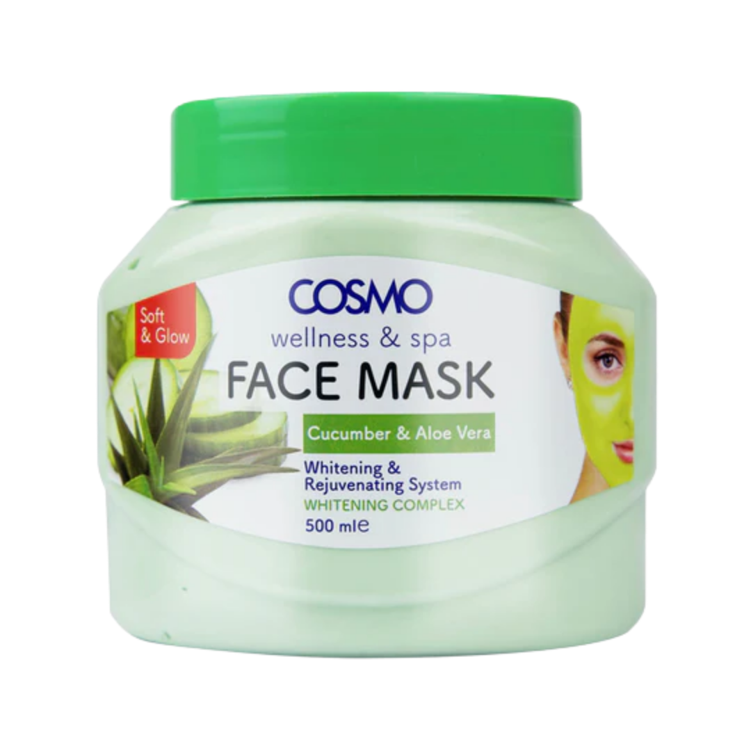 COSMO Face Mask Cucumber & Aloe Vera - 500ml | كوزمو قناع الوجه بالخيار و الالوفيرا - 500 مل