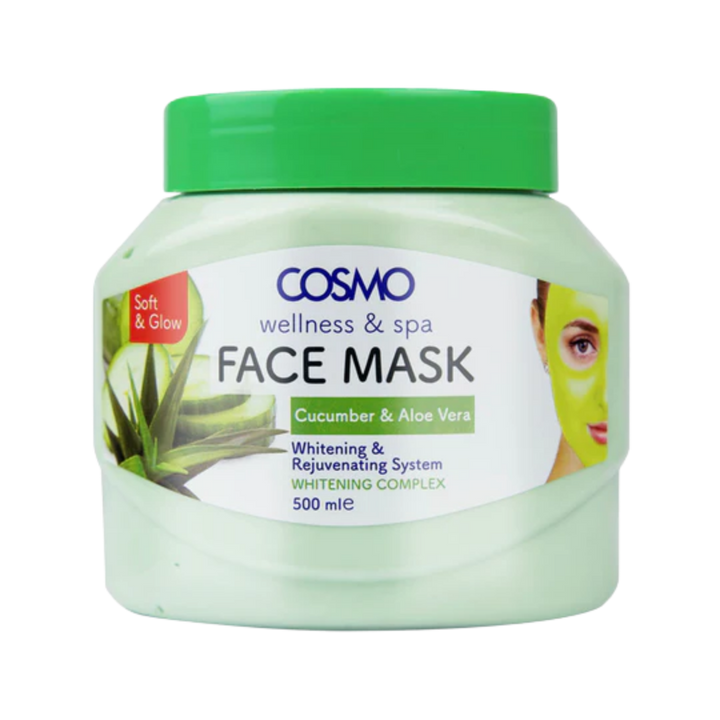 COSMO Face Mask Cucumber & Aloe Vera - 500ml | كوزمو قناع الوجه بالخيار و الالوفيرا - 500 مل