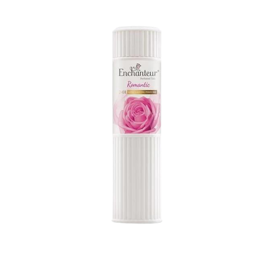 Enchanteur Perfumed Talc Romantic - 250g | بودرة معطرة من إنشانتور برائحة رومانسية – 250 غرام