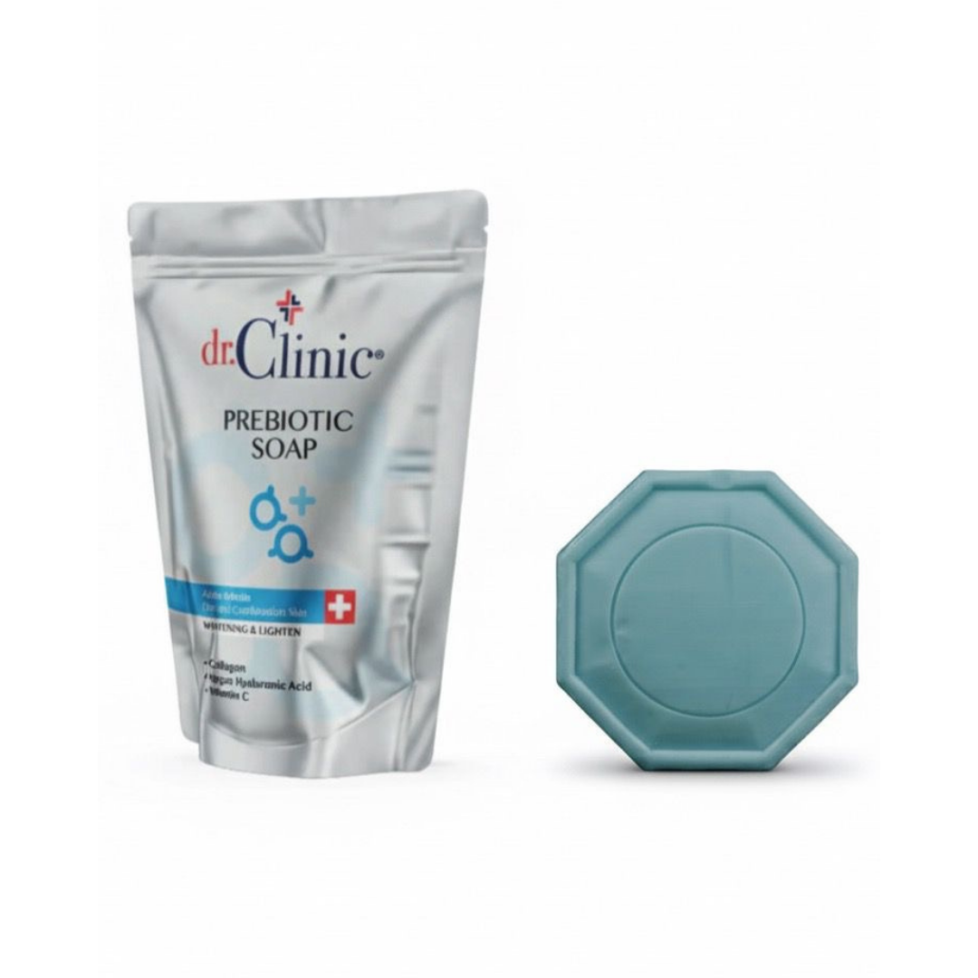 dr.Clinic Prebiotic Soap Whitening & Lighten Alpha -Arbutin - 100g | دكتور كلينيك صابونة بروبيوتيك لتفتيح وتبييض البشرة بالألفا أربوتين –100 جم