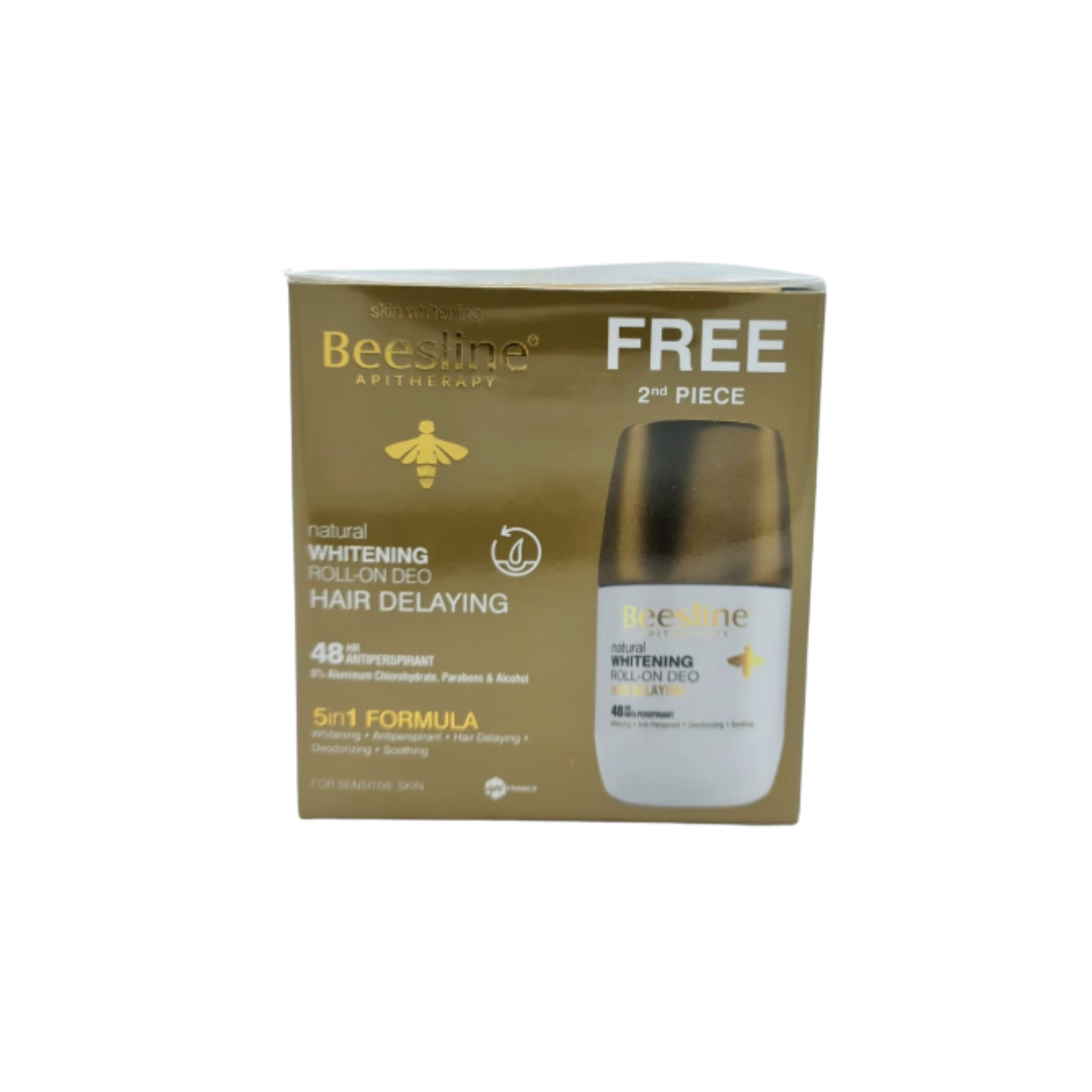 Beesline Whitening Roll-On Hair Delaying - 2x50ml | بيزلين رول اون مزيل تعرق - 50 مل