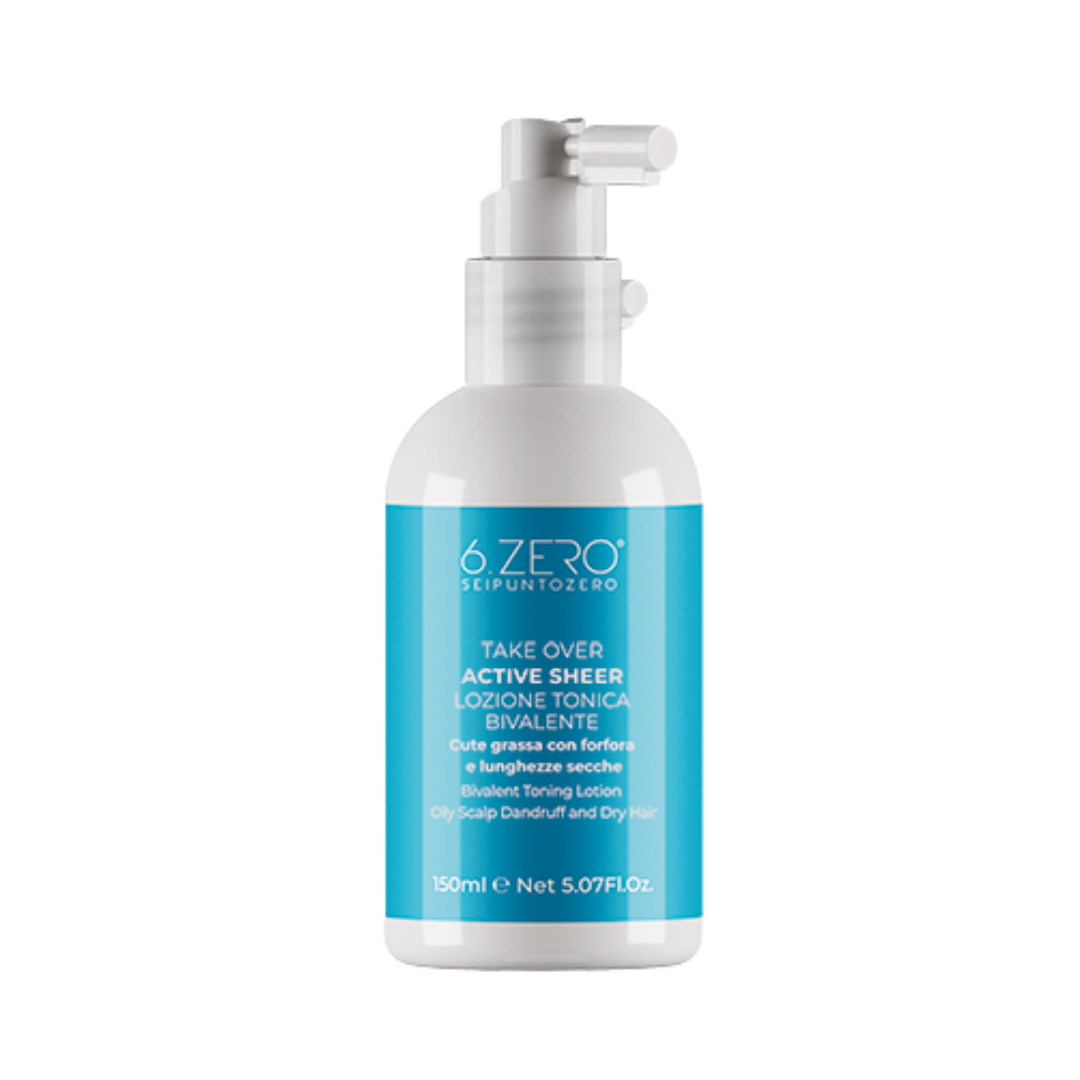 6.Zero Take Over Active Sheer Seipuntozero Bivalent Toning Hair Lotion - 150ml | اكتف شير لوشن للشعر - 150 مل