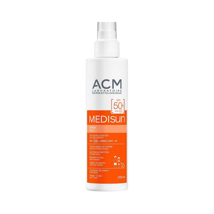 ACM Medisun SPF 50+ Spray - 200ml | اي سي ام واقي شمسي بخاخ بعامل حماية 50+ - 200 مل
