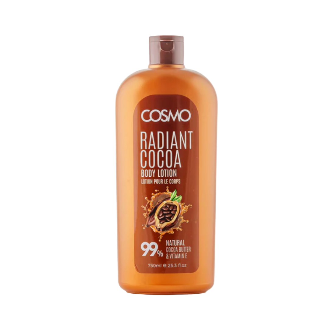 COSMO Radiant Cocoa Body Lotion 99% Natural - 750ml | كوزمو لوشن للجسم بزبدة الكاكاو - 750 مل