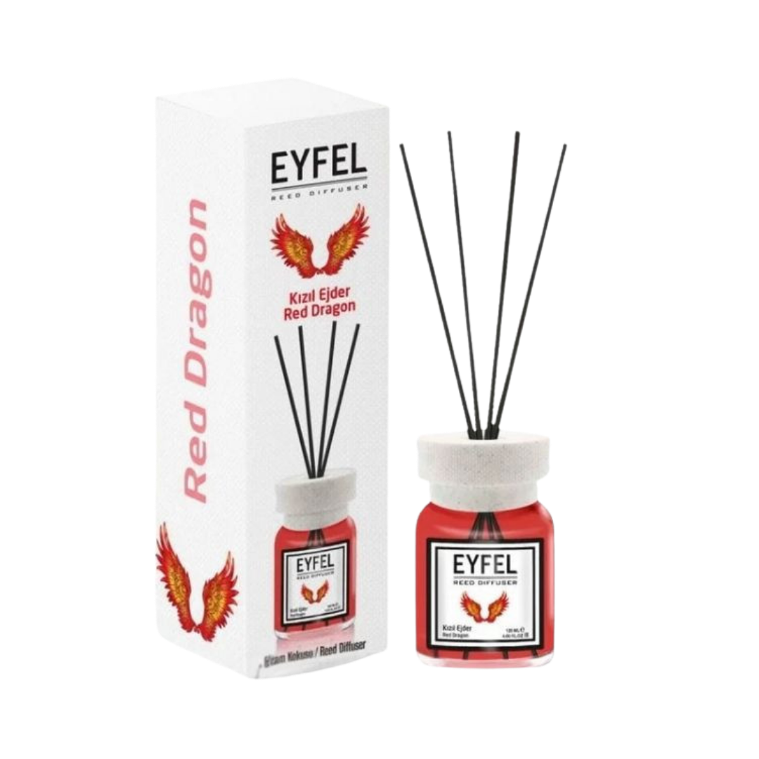 EYFEL Reed Diffuser Red Dragon - 120ml | معطر العيدان من إيفيل - التنين الأحمر بعبوة 120 مل