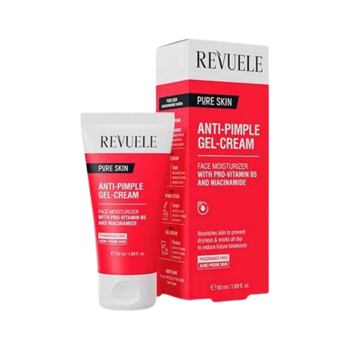 Revuele Anti-pimple Moisturizer Gel-Cream - 50ml | ريفويل كريم جل مرطب للبشرة المعرضة لحب الشباب - 50 مل