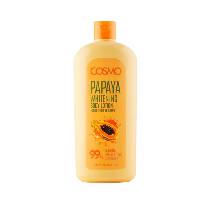 COSMO Papaya Whitening Body Lotion 99% Natural - 750ml | كوزمو لوشن للجسم بالبابايا - 750 مل