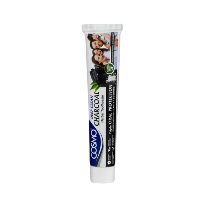 COSMO Deep Clean Charcoal Herbal Toothpaste - 100g | كوزمو معجون أسنان مبيض بالفحم - 100 غرام