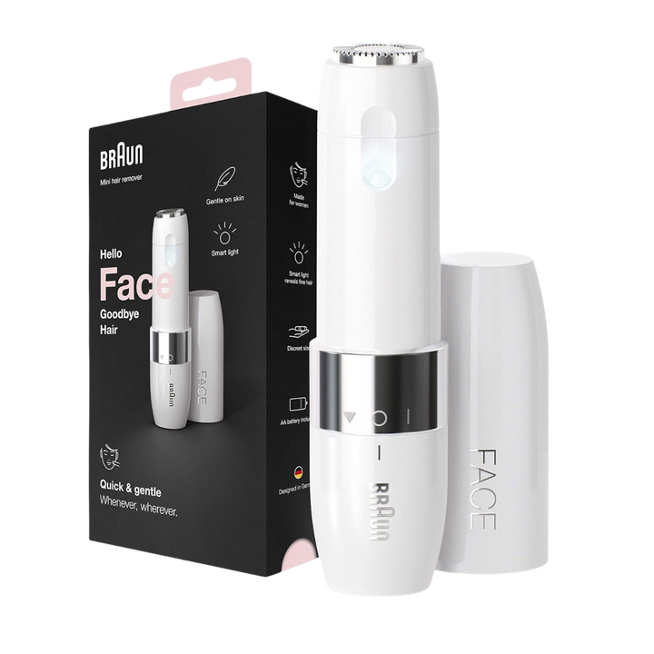 BRAUN Hello Face Goodbye Hair | براون ميني لإزالة شعر الوجه