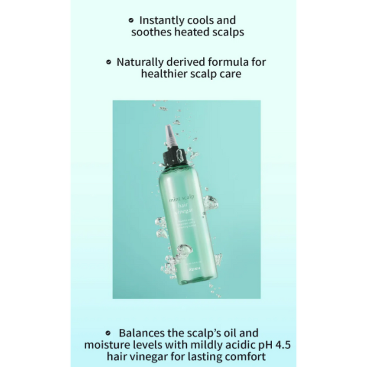 A`pieu Mint Scalp & Hair Vinegar - 200ml | اپيو علاج لفروة الرأس مضاد للقشرة - 200 مل