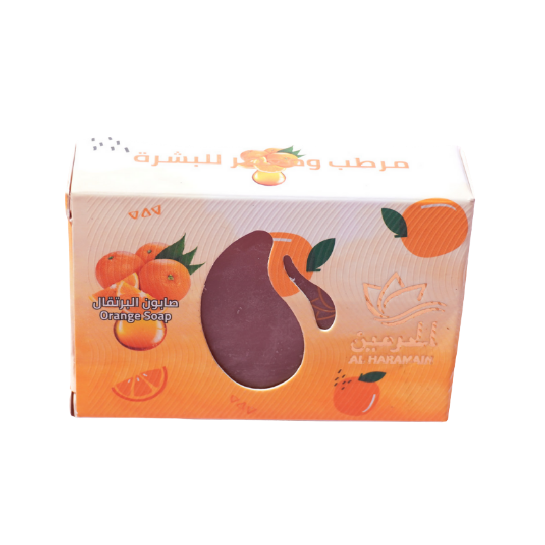 Alharamain Orange Soap - 110g | الحرمين صابونة لليدين و للجسم بالبرتقال - 110 غ