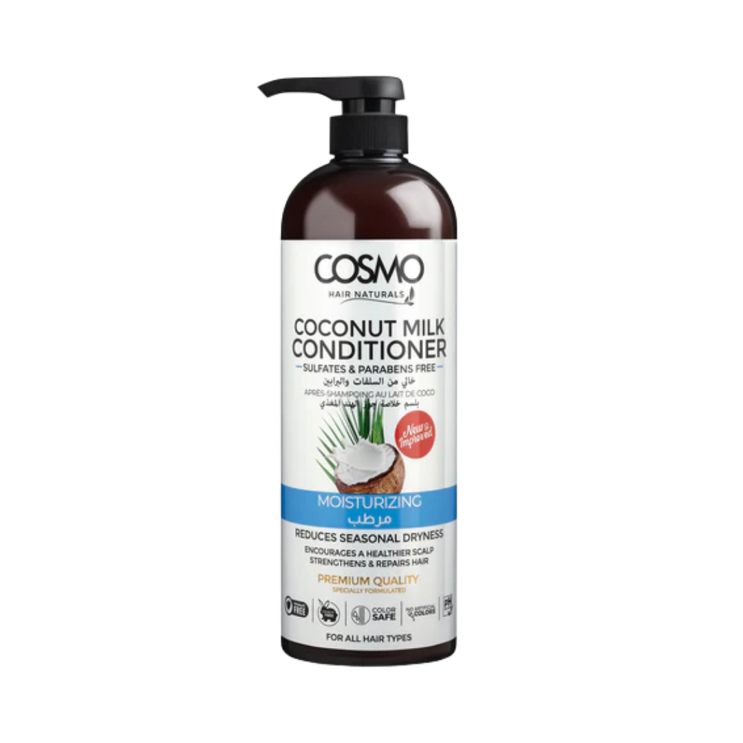 COSMO Coconut Milk Moisturizing Conditioner - 1000ml | كوزمو بلسم للشعر بحليب جوز الهند - 1000 مل